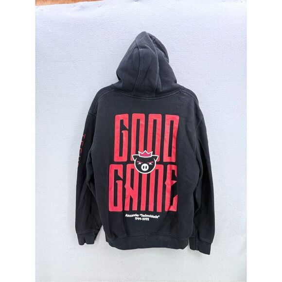 Technoblade Mens Black Good Game Alexander Pullover Hooded Sweatshirt Size Large - Picture 1 of 8